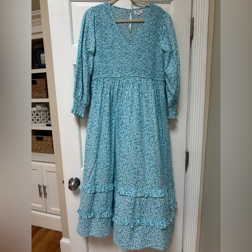Tuckernuck Pink City Prints V Neck Floral Isabel Dress